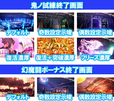 新鬼武者～DAWN OF DREAMS～｜鬼ノ試練・幻魔闘ボーナス終了画面